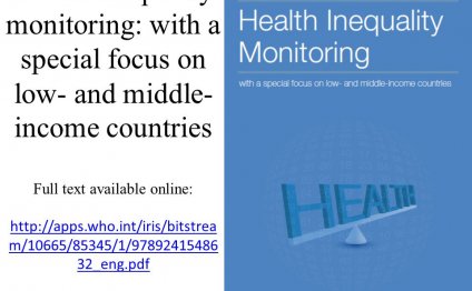 Health inequality monitoring: