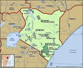 Kenya: Kenyan national parks and reserves [Credit: Encyclopædia Britannica, Inc.]