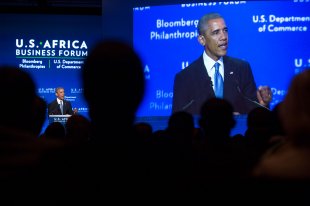 President Barack Obama delivers remarks at the U.S.-Africa Business Forum