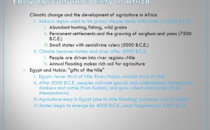 Development of Agriculture in Africa
