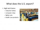 What does the US Export?