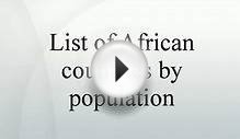 List of African countries by population
