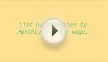 List of countries by monthly average salary