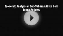 [PDF] Economic Analysis of Sub-Saharan Africa Real Estate