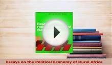 PDF Essays on the Political Economy of Rural Africa PDF