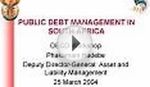 PUBLIC DEBT MANAGEMENT IN SOUTH AFRICA